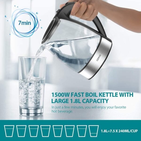 61Ykyc60DZL._AC_SL1100_ AZEUS Electric Kettle CX-817 Review Rapid Boil Safety Features and Design Insights