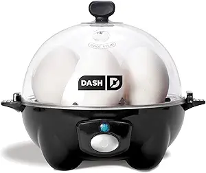 61pF6D-ulVL.__AC_SX300_SY300_QL70_FMwebp_ DASH Rapid Egg Cooker: 6 Egg Capacity Electric Egg Cooker for Hard Boiled Eggs, Poached Eggs, Scrambled Eggs, or Omelets with Auto Shut Off Feature - Black