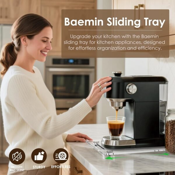 712hRvyJ6CL._AC_SL1500_ Baemin Acrylic Appliance Slider Review Smooth Kitchen Storage Organizer Tray