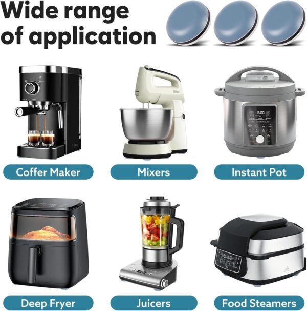 716eEDM72nL._AC_SL1500_-2 Appliance Sliders for Kitchen 24 PCS Self-adhesive Small Kitchen Finds Appliance Slider Hacks Easy to MovIing & Space Saving Must Have Home Gadgets Mixer Accessories for Countertop