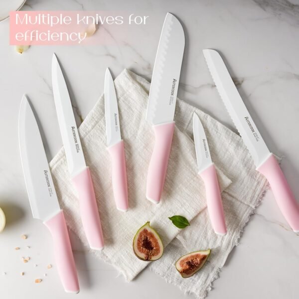 719EmzrsKkL._AC_SL1500_ Astercook Kitchen Knife Set Review High Carbon Stainless Steel with Sharpener and Block