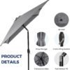 71Ew5Iy-NL._AC_SL1500_-1 SUNVIVI OUTDOOR Patio Umbrella, 6.5' x 10' Rectangular Patio Umbrella, Metal Pole Square Outdoor Umbrella with Crank and Push Button Tilt, 6 Steel Ribs, Polyester Canopy