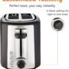 71KZ6PnLVCL._AC_SL1500_-2 Amazon Basics 2 Slice Toaster, With 6 Browning Settings, Extra Wide Slots For Bagels and Special Breads, Removable Easy-to-Clean Crumb Tray, Cancel/Defrost/Bagel Buttons, 900W, Black & Silver