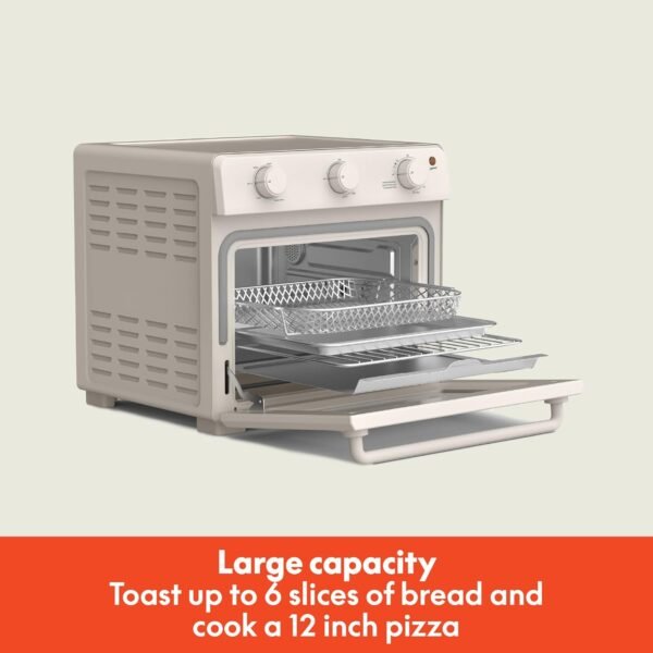 71WUTA9SivL._AC_SL1500_-2 bella Air Fry Toaster Oven, 7 Preset Cooking Options, Dishwasher-Safe EverGood Coated Trays Included, 60-Minute Auto Shutoff w Audible Timer, Power Indicator Light, 1700 Watt, Oatmilk