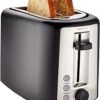 71cmt6zgFHL.__AC_SX300_SY300_QL70_ML2_ Amazon Basics 2 Slice Toaster, With 6 Browning Settings, Extra Wide Slots For Bagels and Special Breads, Removable Easy-to-Clean Crumb Tray, Cancel/Defrost/Bagel Buttons, 900W, Black & Silver