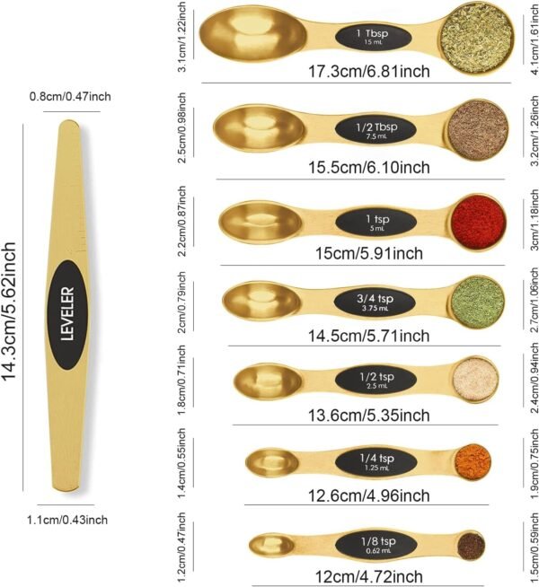 71q0i6vLyL._AC_SL1500_ BIDFUL Magnetic Measuring Spoons Set Review Accurate Stainless Steel Kitchen Gadgets
