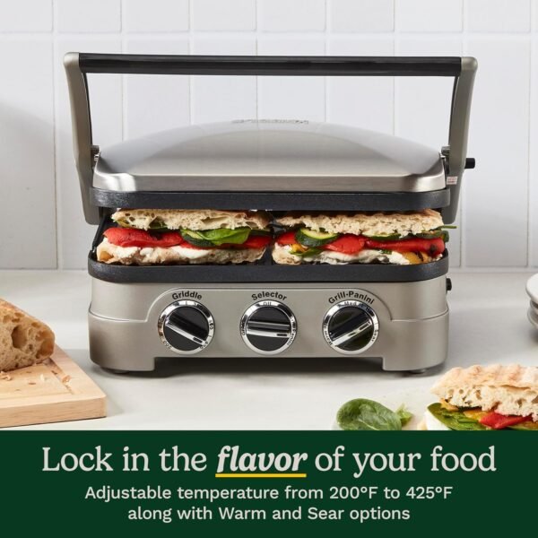 81Run9tscfL._AC_SL1500_ Cuisinart Griddler 5-in-1 Panini Press Review Unveils Ultimate Sandwich Maker Versatility