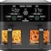 81YEwH21vL._AC_SY300_SX300_ CHEFMAN 6 Quart Dual Basket Air Fryer Oven with Easy View Windows, Sync Finish, Hi-Fry, Auto Shutoff, 2 Independent 3Qt Nonstick Dishwasher Safe Frying Baskets, Digital Double Air Fryer - Black
