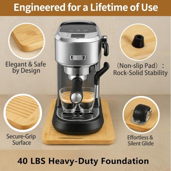 81avDe5WML._AC_SL1500_ Bamboo Appliance Slider Review Heavy Duty KitchenAid Mixer and Coffee Maker Tray