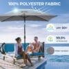 81m8ZtyqyDL._AC_SL1500_-1 SUNVIVI OUTDOOR Patio Umbrella, 6.5' x 10' Rectangular Patio Umbrella, Metal Pole Square Outdoor Umbrella with Crank and Push Button Tilt, 6 Steel Ribs, Polyester Canopy