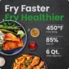 911Y4GrHAFL._AC_SL1500_-2 CHEFMAN 6 Quart Dual Basket Air Fryer Oven with Easy View Windows, Sync Finish, Hi-Fry, Auto Shutoff, 2 Independent 3Qt Nonstick Dishwasher Safe Frying Baskets, Digital Double Air Fryer - Black