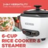 9196z7-e5iL._AC_SL1500_-2 BLACK+DECKER 6-Cup Rice Cooker, RC506, 3-cup Uncooked Rice, Steaming Basket, Removable Non-Stick Bowl, One Touch